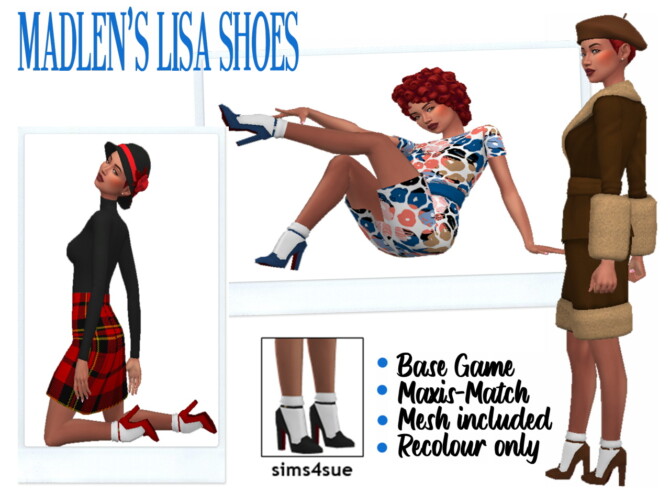 Sims 4 MADLEN’S LISA SHOES at Sims4Sue