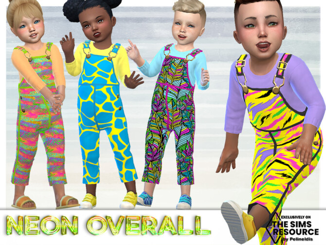 Sims 4 Neon Overall by Pelineldis at TSR