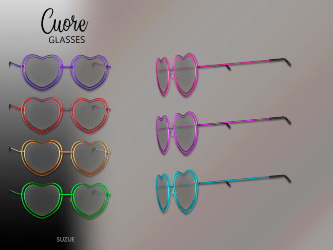 Sims 4 Cuore Glasses Child by Suzue at TSR