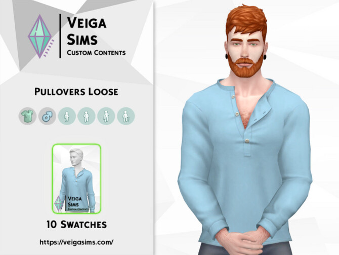 Sims 4 Pullovers Loose by David Mtv at TSR