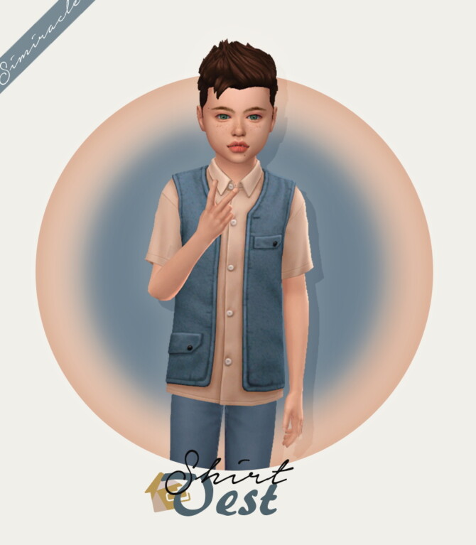 Sims 4 Shirt Vest Kids Version at Simiracle