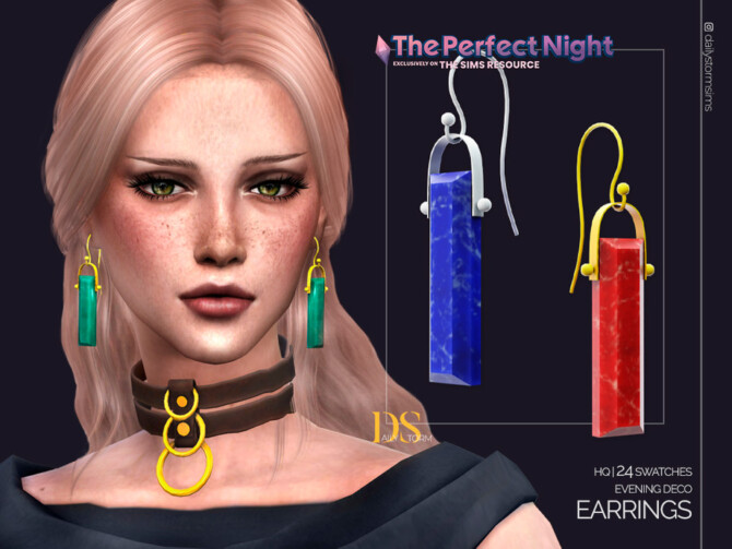 Sims 4 The Perfect Night Evening Deco Earrings at TSR
