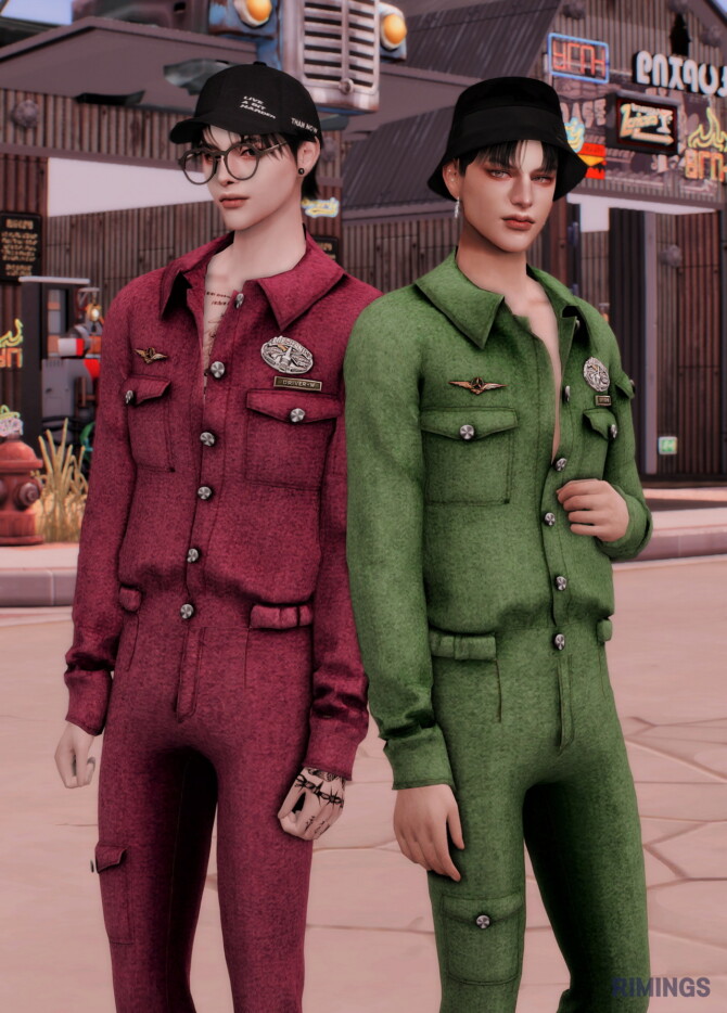 Sims 4 Mechanic Jumpsuit Uniform at RIMINGs