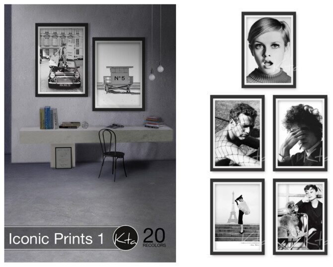 Sims 4 Iconic Prints 1 at Ktasims