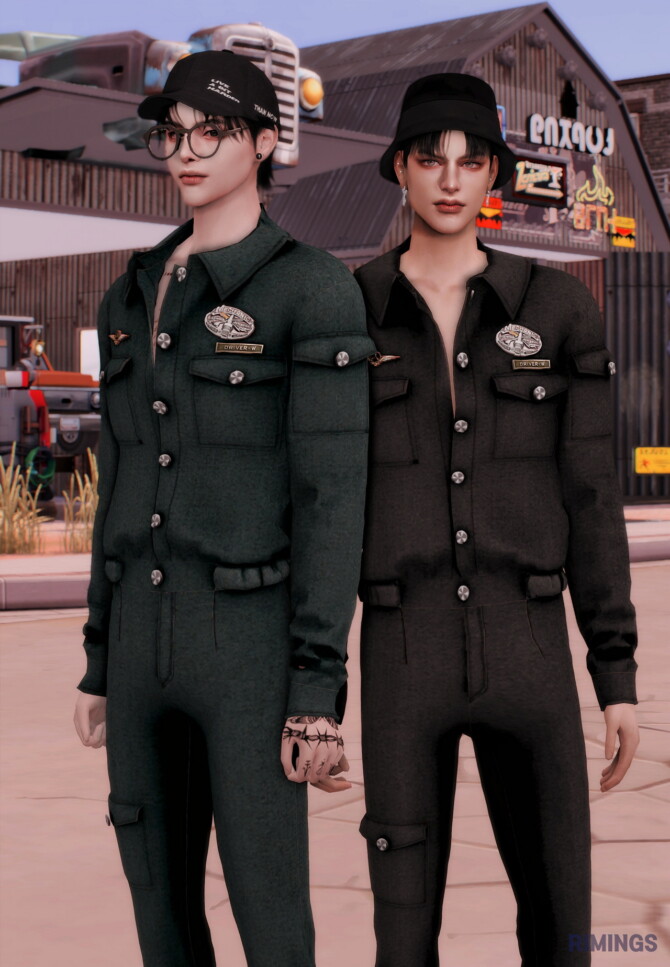 Sims 4 Mechanic Jumpsuit Uniform at RIMINGs