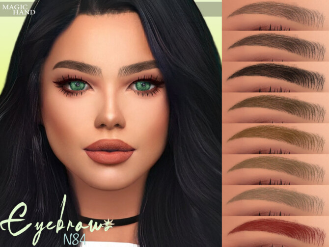 Sims 4 Eyebrows N84 by MagicHand at TSR