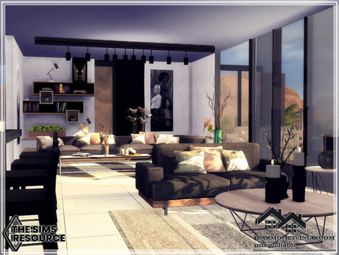 Sims 4 LARMO Living Room by marychabb at TSR