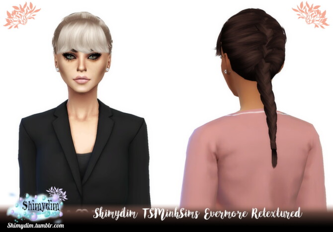Sims 4 TSMinhSims Evermore Hair Retexture + Child at Shimydim Sims