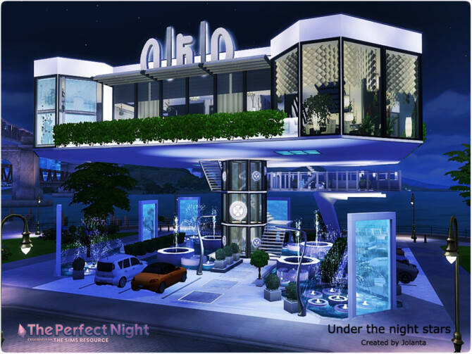 Sims 4 Under the night stars restaurant by jolanta at TSR