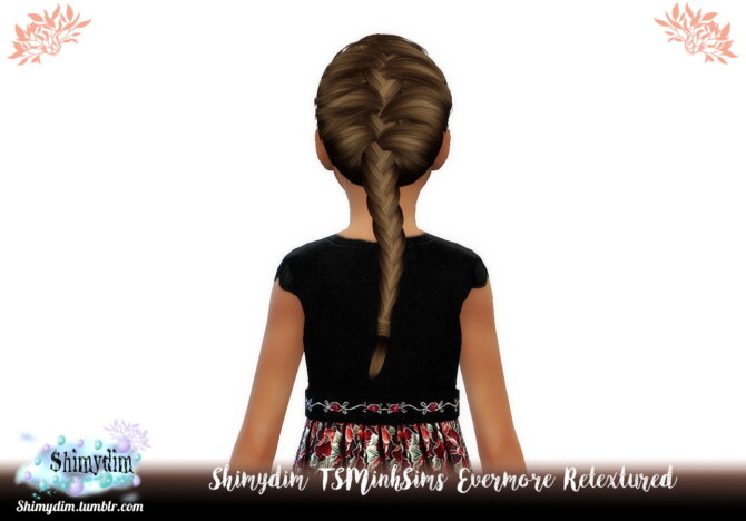 Sims 4 TSMinhSims Evermore Hair Retexture + Child at Shimydim Sims