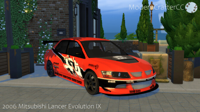 Sims 4 2006 Mitsubishi Lancer Evolution IX at Modern Crafter CC