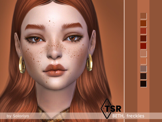 Sims 4 Freckles Beth by soloriya at TSR