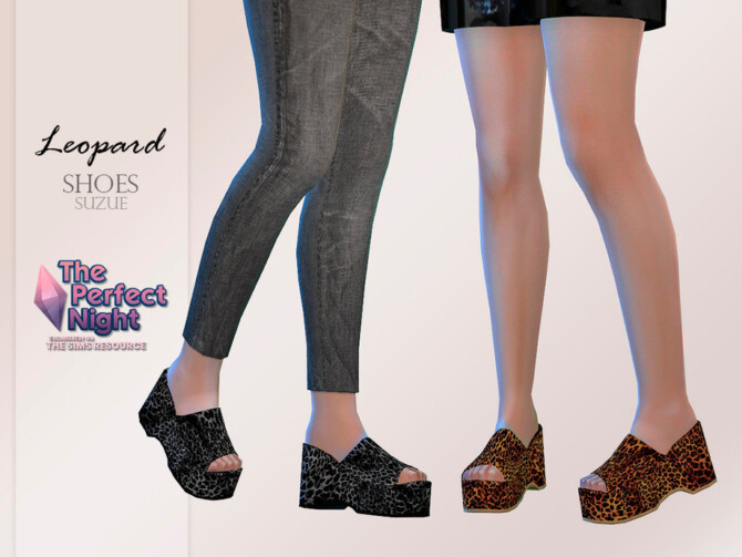 Sims 4 The Perfect Night Leopard Shoes by Suzue at TSR
