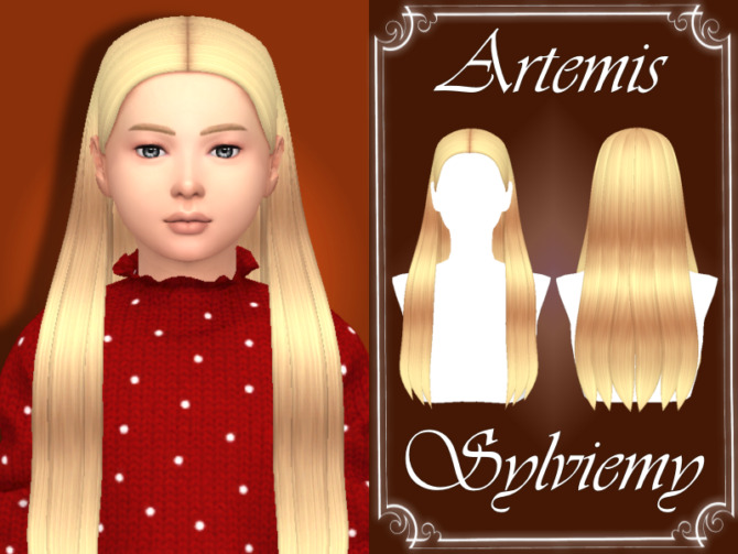 Sims 4 Artemis Hair (Child) by Sylviemy at TSR