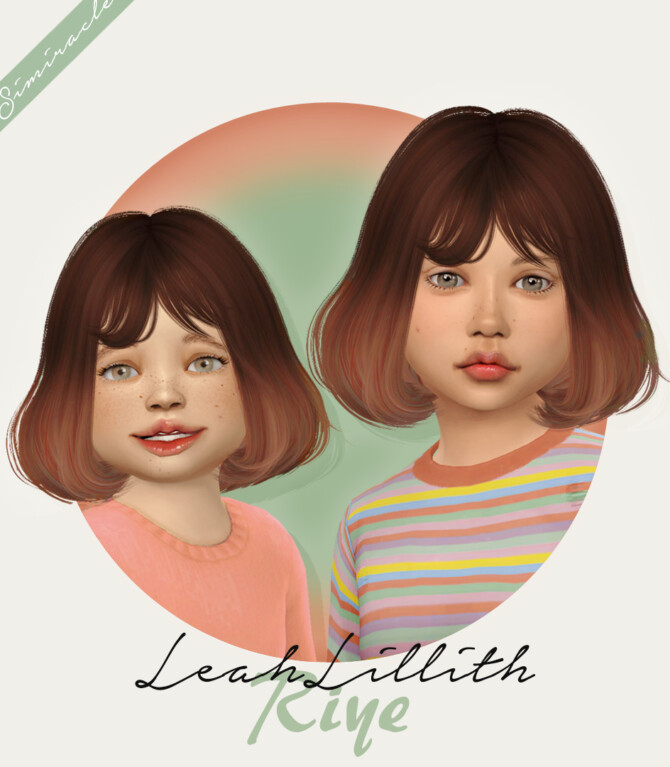 Sims 4 LeahLillith Riye hair for kids & toddlers at Simiracle