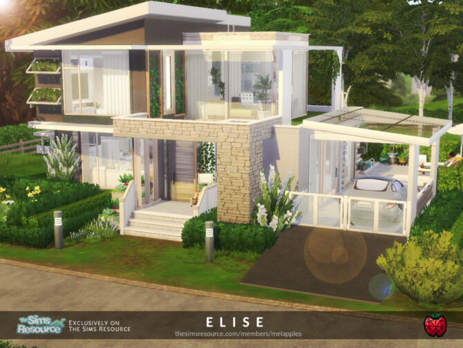 Sims 4 Elise house by melapples at TSR