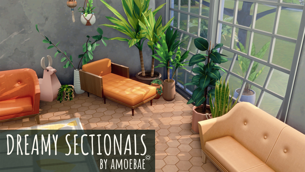 DREAMY SECTIONALS at Picture Amoebae » Sims 4 Updates