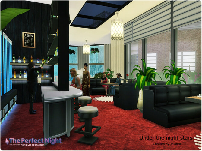 Sims 4 Under the night stars restaurant by jolanta at TSR