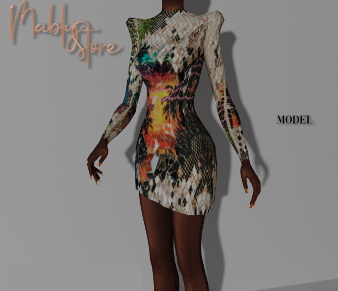 Sims 4 MODEL COCKTAIL DRESS at Mably Store