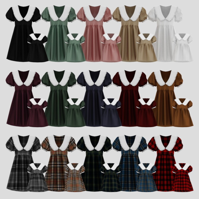 Sims 4 Jenny Dress + Tot Version at Daisy Pixels