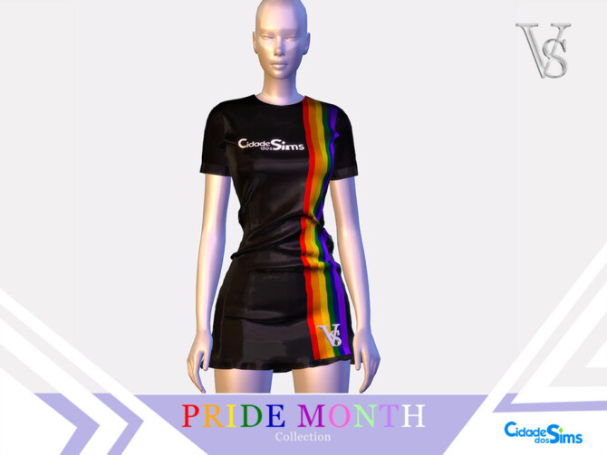 Sims 4 Dress I Pride Month Collection 2021 Cidade dos Sims at TSR