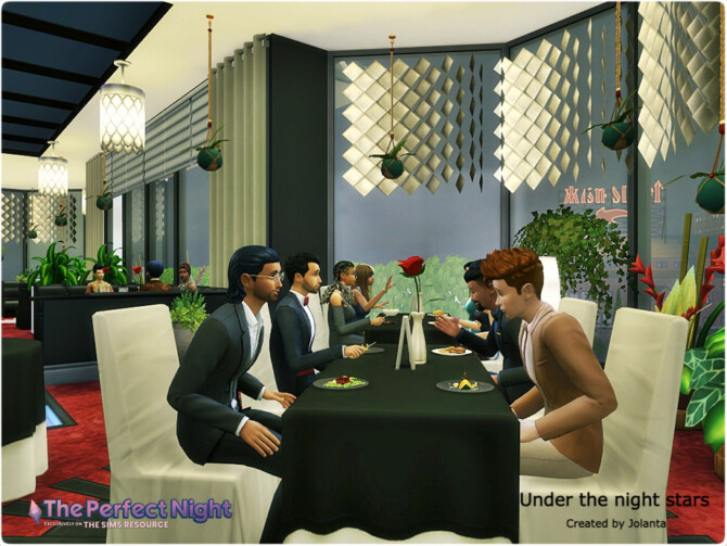 Sims 4 Under the night stars restaurant by jolanta at TSR