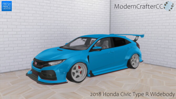 Sims 4 2018 Honda Civic Type R Widebody at Modern Crafter CC