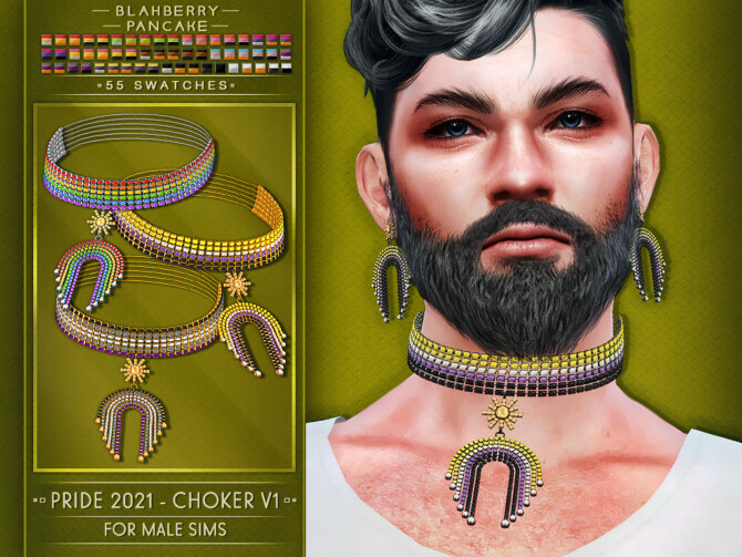 Sims 4 Earrings & Chokers Pride 2021 at Blahberry Pancake