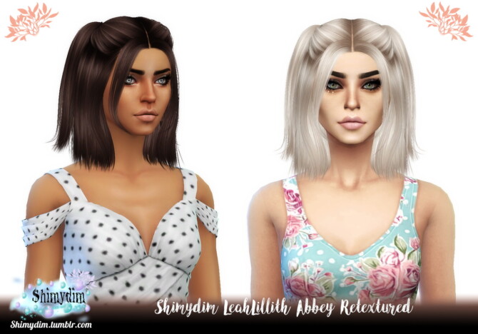 Sims 4 LeahLillith Abbey Hair Retexture at Shimydim Sims