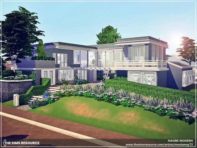 Sims 4 Naomi Modern house by Moniamay72 at TSR