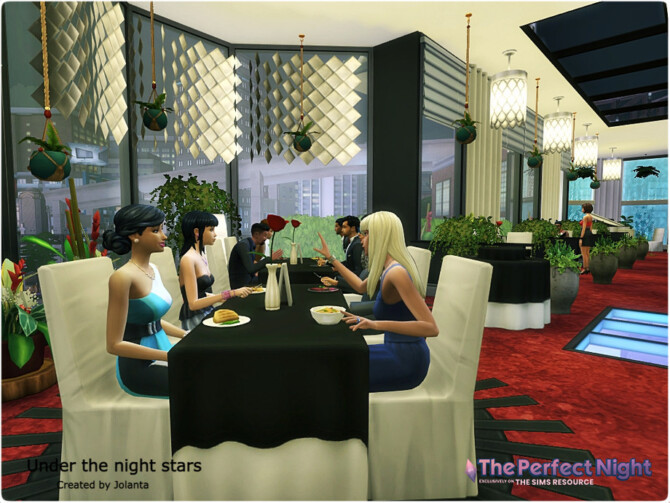 Sims 4 Under the night stars restaurant by jolanta at TSR