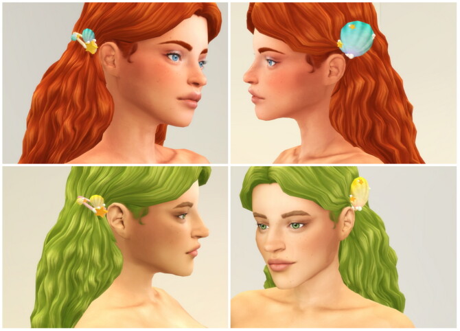 Sims 4 Seashell Wavvve Hair at Rusty Nail