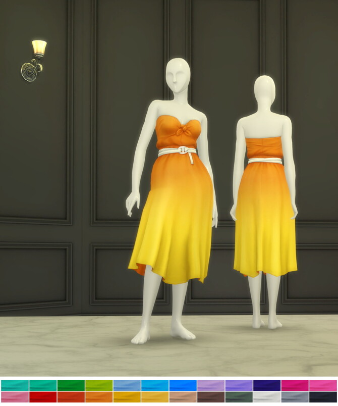 Sims 4 Seashell Wavvve Solid Dress at Rusty Nail