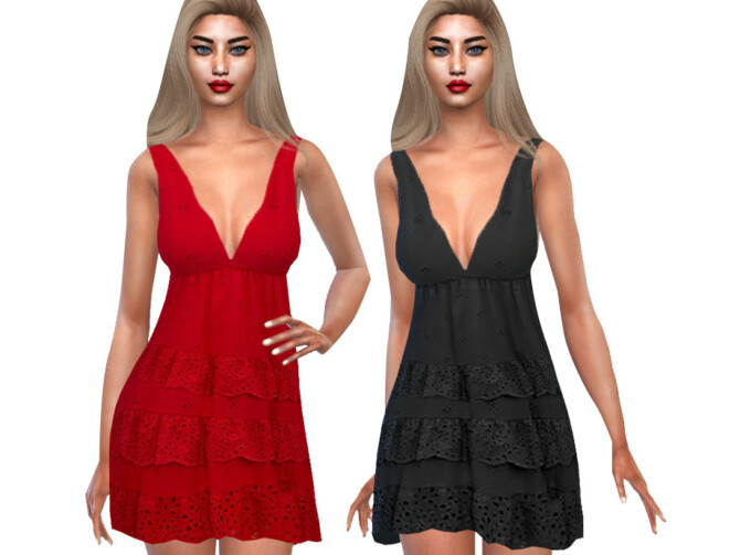 Sims 4 CutWork Summer Dresses by Saliwa at TSR