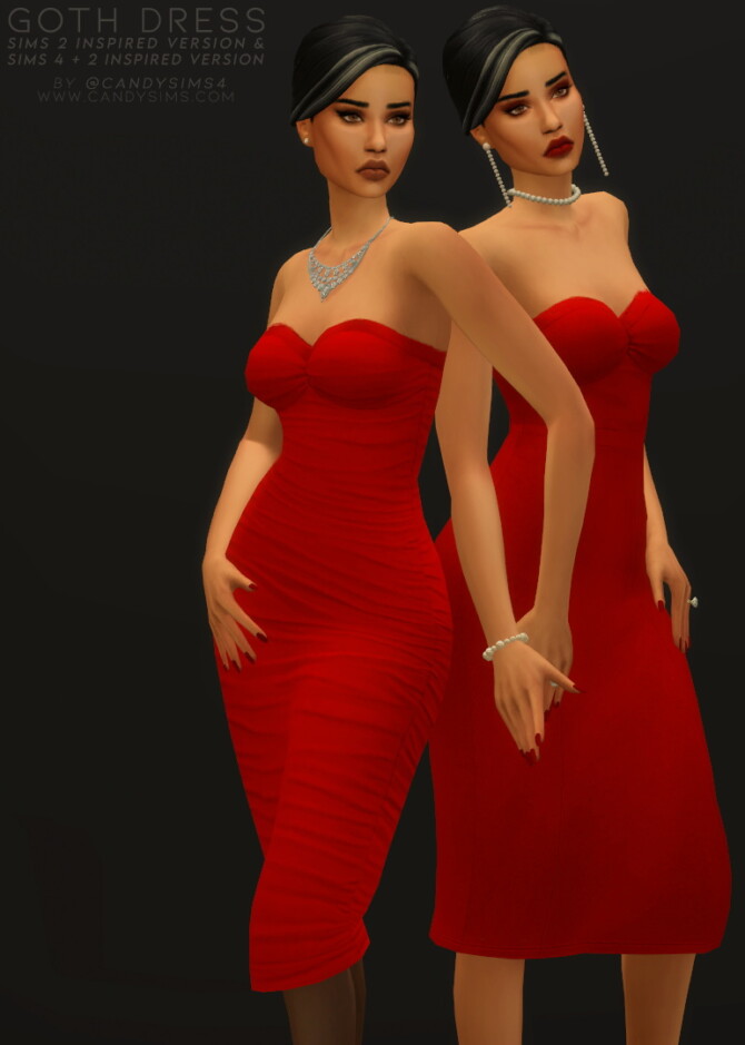 Sims 4 GOTH DRESS at Candy Sims 4