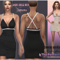 Short Dress With Crystals By Sims House