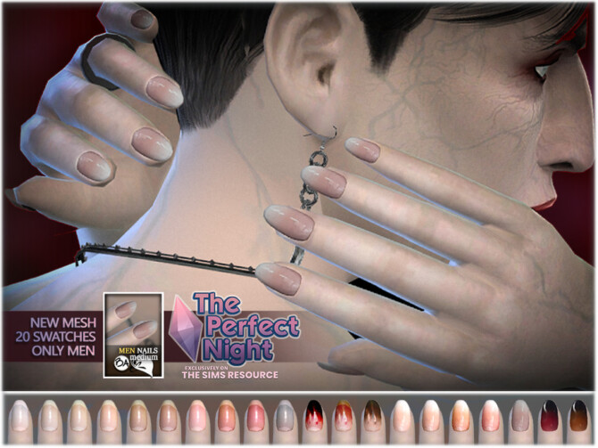 Sims 4 The Perfect Night Male Longer Nails by BAkalia at TSR