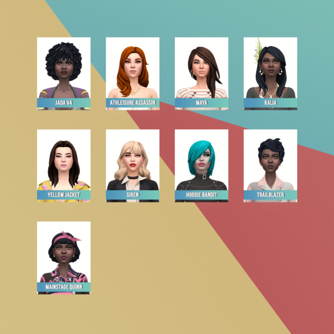 Sims 4 Fortnite Hairs Conversion/Edit UPDATES at Busted Pixels