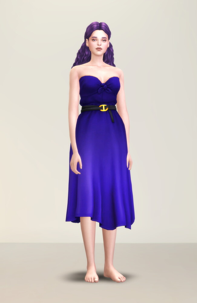 Sims 4 Seashell Wavvve Solid Dress at Rusty Nail