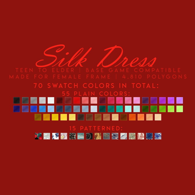 Sims 4 SILK DRESS at Candy Sims 4