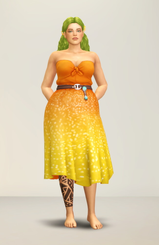 Sims 4 Seashell Wavvve Twinkling Dress at Rusty Nail