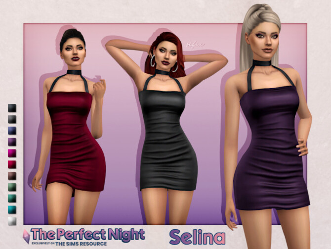 Sims 4 The Perfect Night Selina Dress by Sifix at TSR