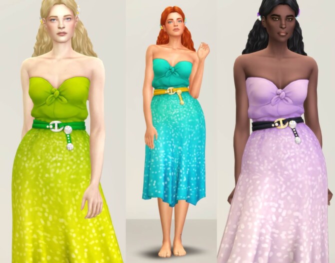 Sims 4 Seashell Wavvve Twinkling Dress at Rusty Nail