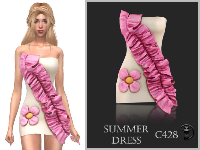 Sims 4 Summer Dress C428 by turksimmer at TSR