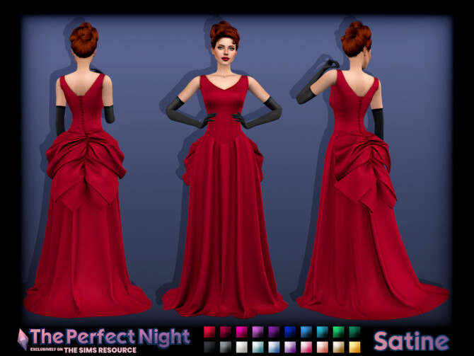 Sims 4 The Perfect Night Satine Gown by Sifix at TSR