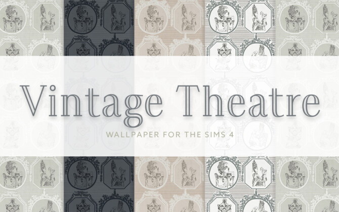 Sims 4 Vintage Theatre Wallpaper at SimPlistic