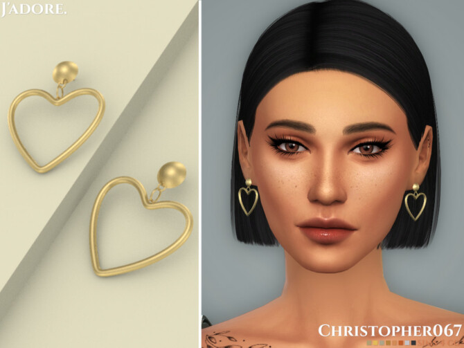 Sims 4 Jadore Earrings by Christopher067 at TSR