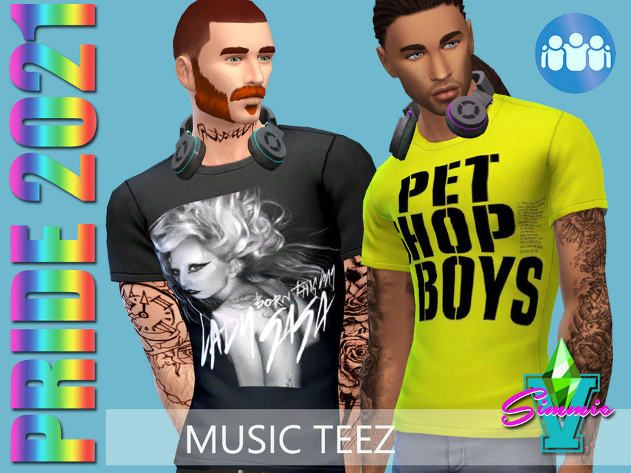 Pride21 Music Teez by SimmieV at TSR » Sims 4 Updates