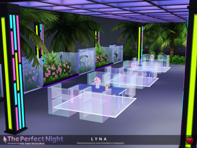 Sims 4 Lyna rooftop nightclub by melapples at TSR