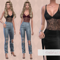 Halle Lace Top Pipcoxjavasims Collab